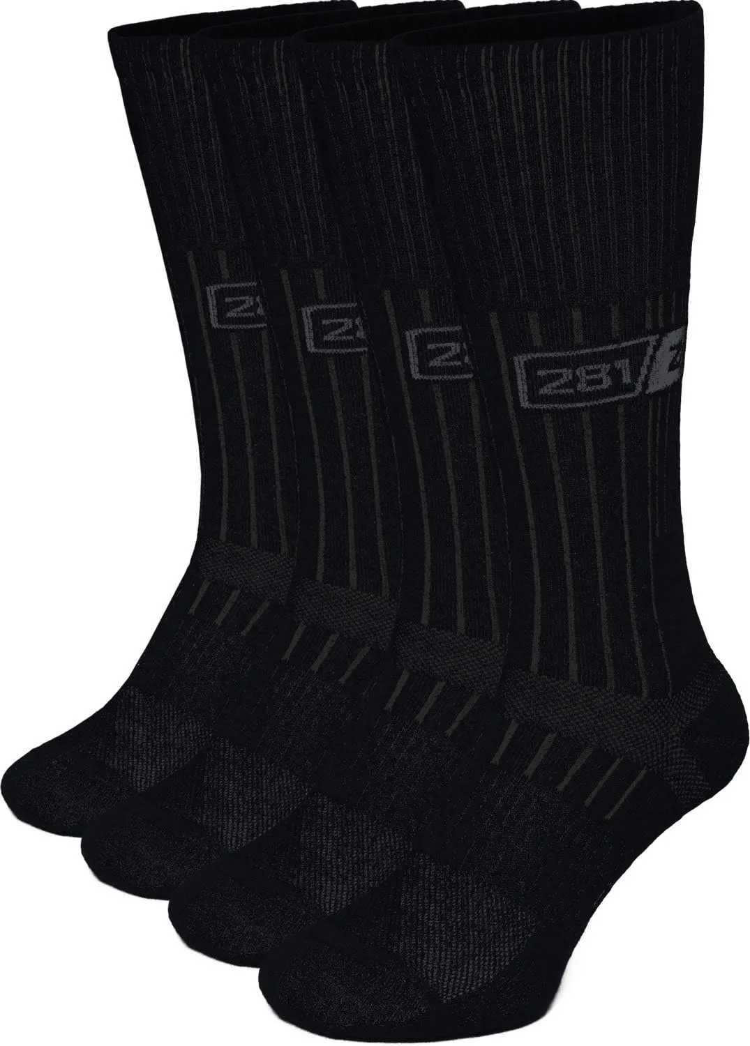 281Z Military Boot Socks - Tactical Trekking Hiking - Outdoor Athletic Sport (Black)