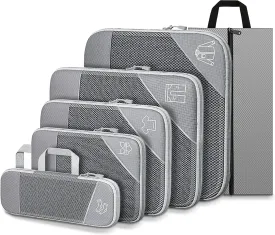 6 Set compression packing cubes travel accessories,Expandable Packing Organizers for Travel,Essentials Luggage Travel Bags,Packing Cubes for Suitcases, Cube Accessories for Women/Men