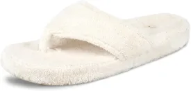 Acorn Women's Spa Thong Slippers with Cloud Contour Comfort - Arch Support and Plush Fluffy Terry Lining, Perfect for Beach, Camping, Poolside, or Bathroom Wear