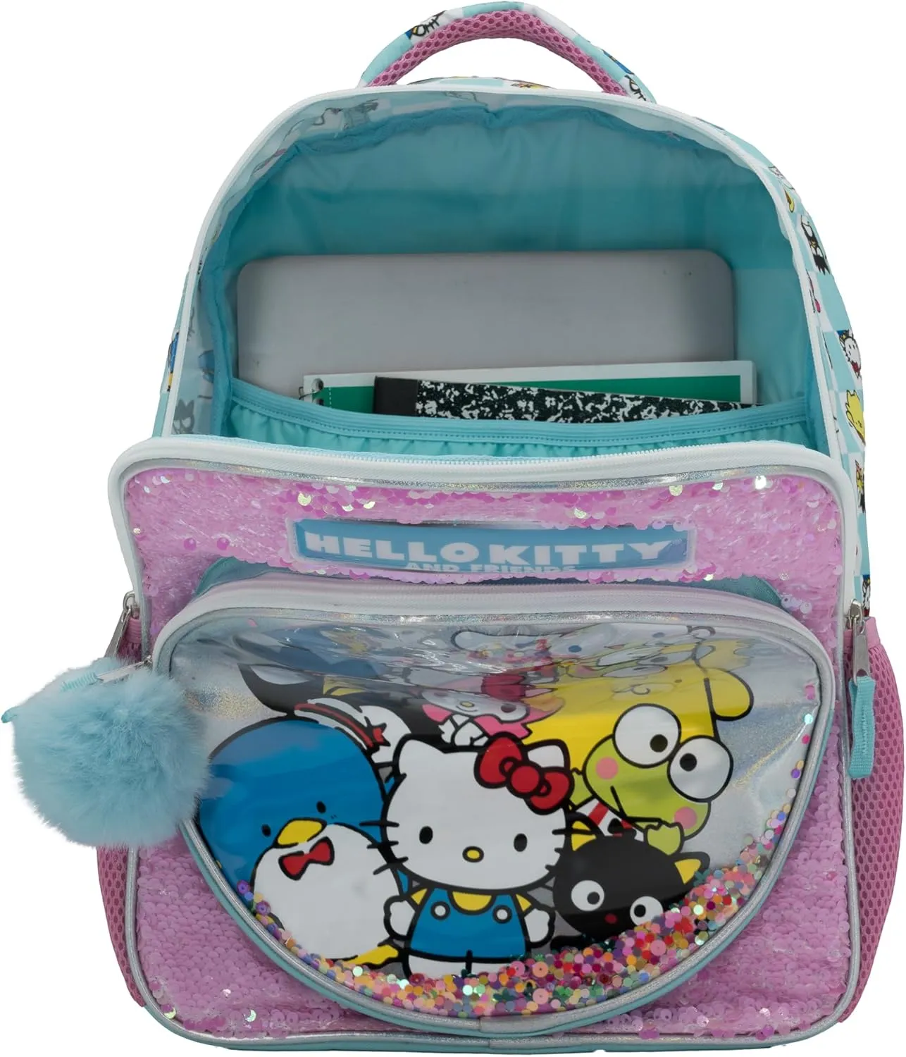 AI ACCESSORY INNOVATIONS Hello Kitty & Friends Girls Backpack, Sanrio Kawaii Book Bag, Flip Sequin 16?? School Bag
