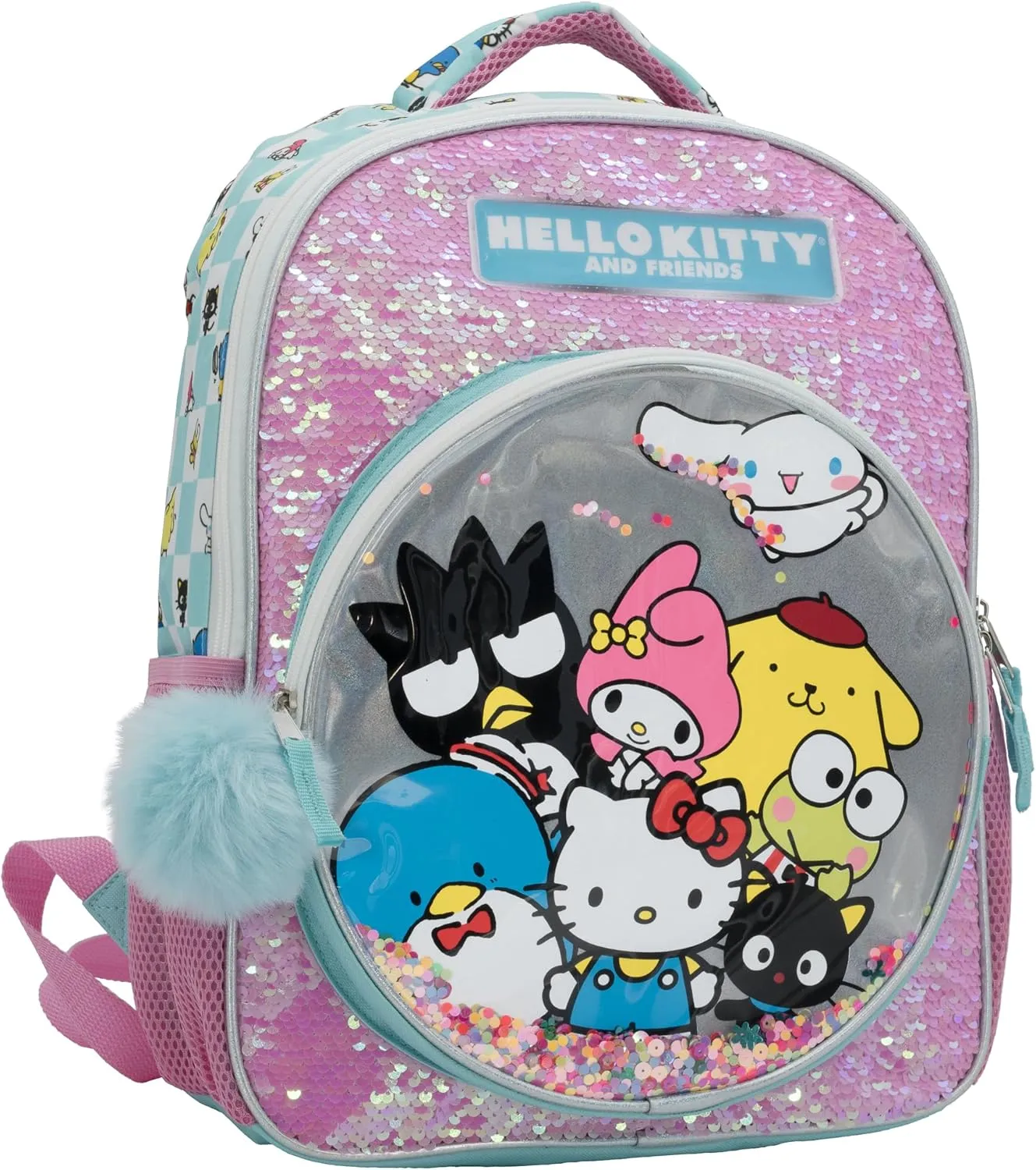 AI ACCESSORY INNOVATIONS Hello Kitty & Friends Girls Backpack, Sanrio Kawaii Book Bag, Flip Sequin 16?? School Bag