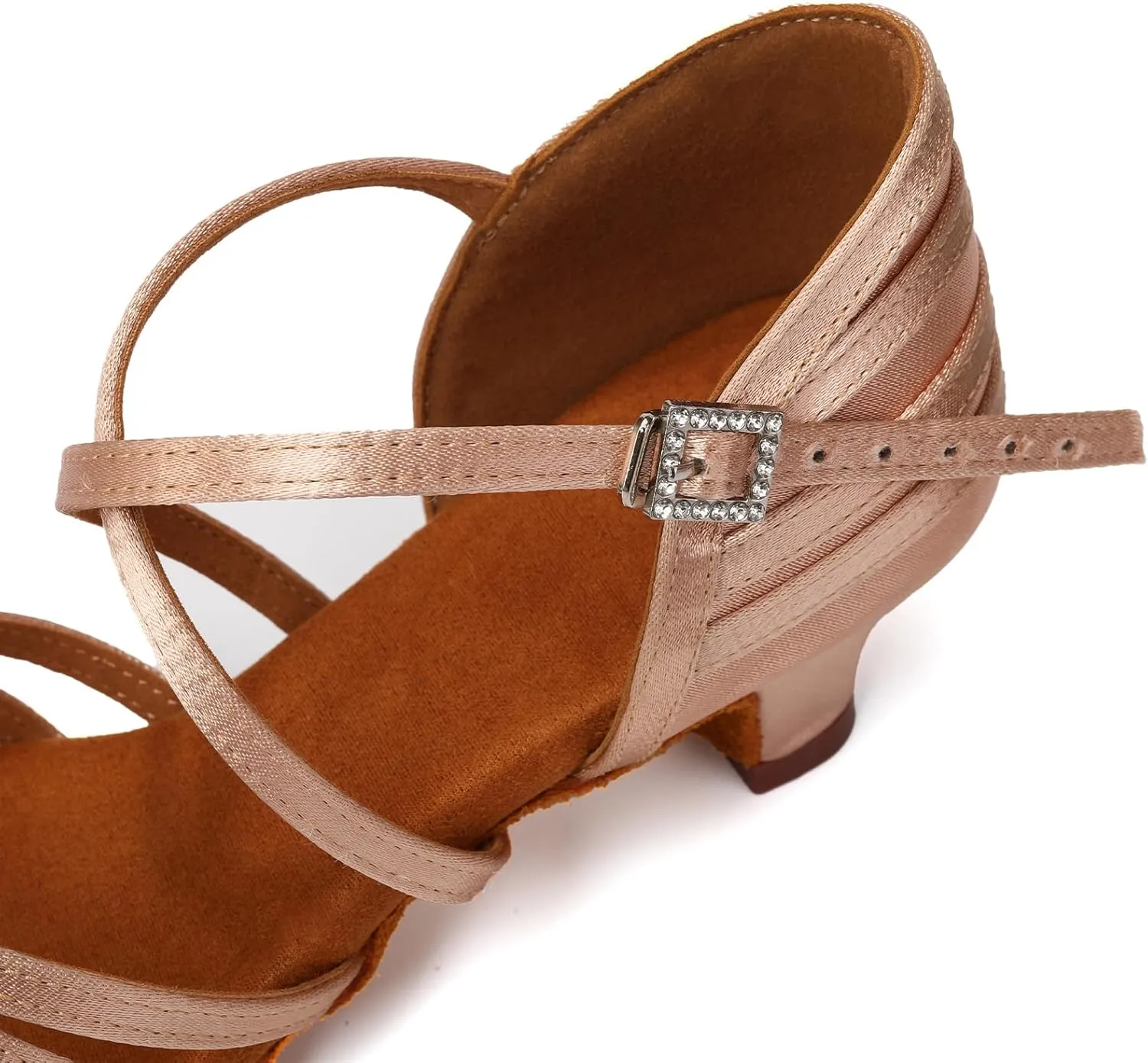 AOQUNFS Girls Latin Dance Shoes Low Heels Tango Salsa Ballroom Practice Performance Dancing Shoes