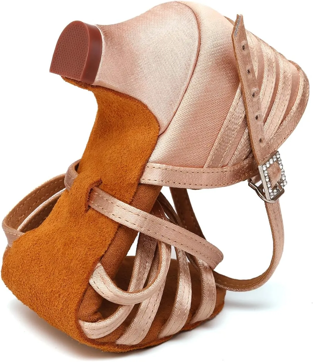 AOQUNFS Girls Latin Dance Shoes Low Heels Tango Salsa Ballroom Practice Performance Dancing Shoes