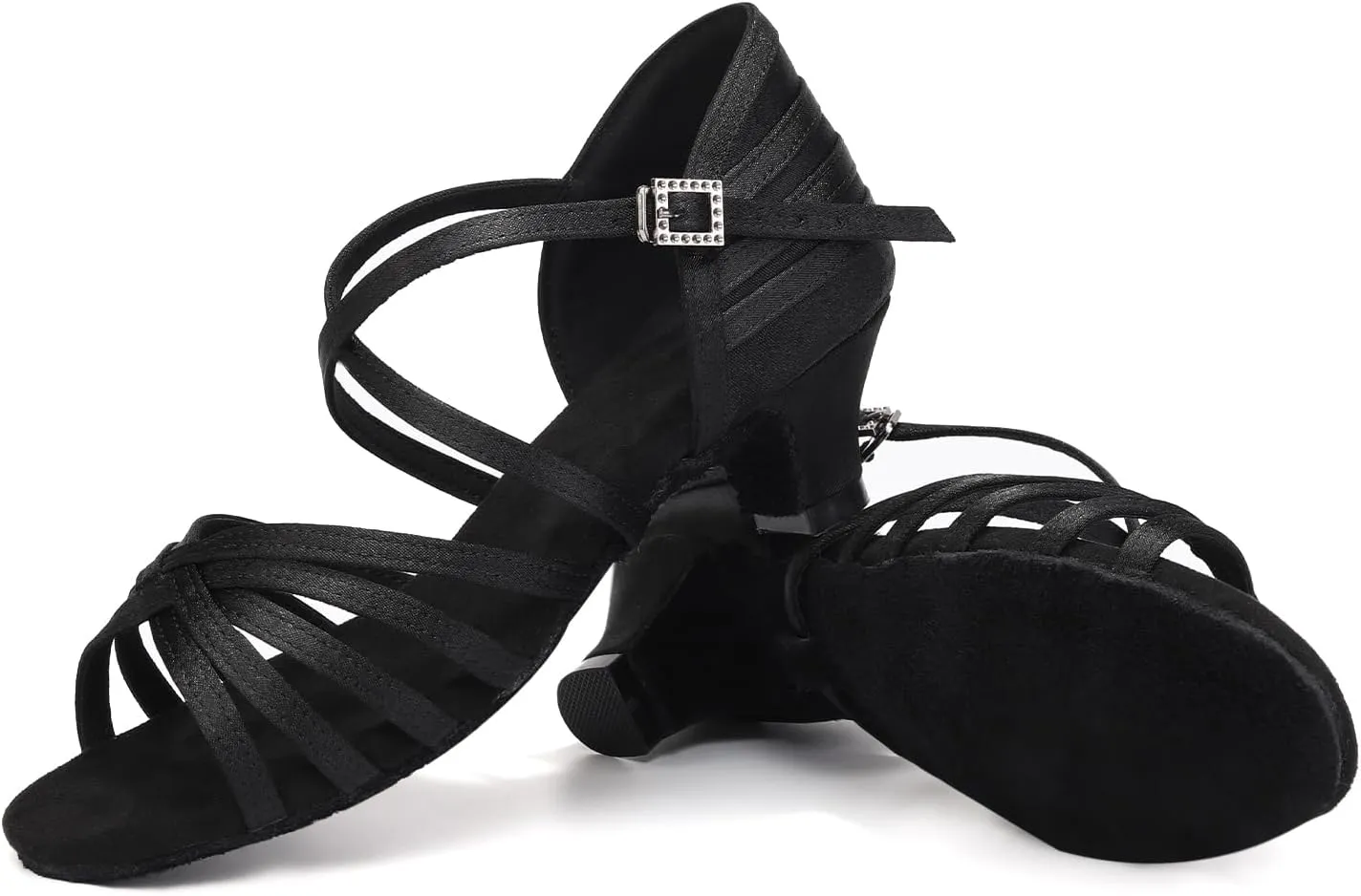 AOQUNFS Girls Latin Dance Shoes Low Heels Tango Salsa Ballroom Practice Performance Dancing Shoes