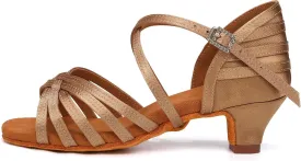 AOQUNFS Girls Latin Dance Shoes Low Heels Tango Salsa Ballroom Practice Performance Dancing Shoes