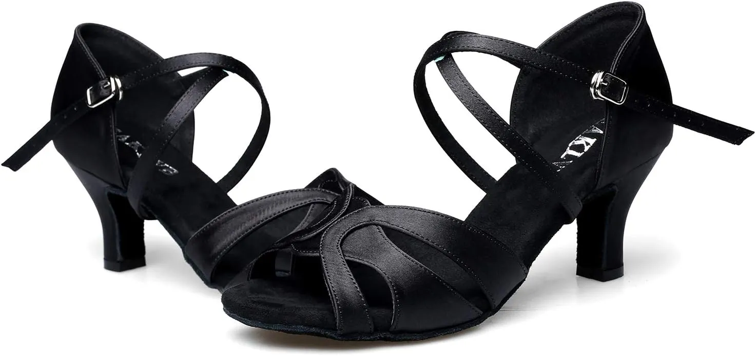 Ballroom Dance Shoes Women, Latin Salsa Bachata Practice Performance Dancer Shoes