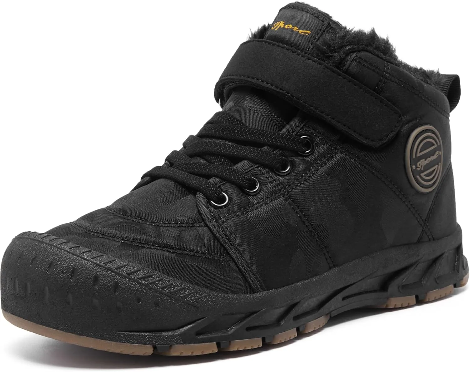 Boys Girls Snow Boots Winter Slip On Warm Fur Lined Shoes Lightweight Water-Resistant Cold Weather Boot (Little Kid/Big Kid)