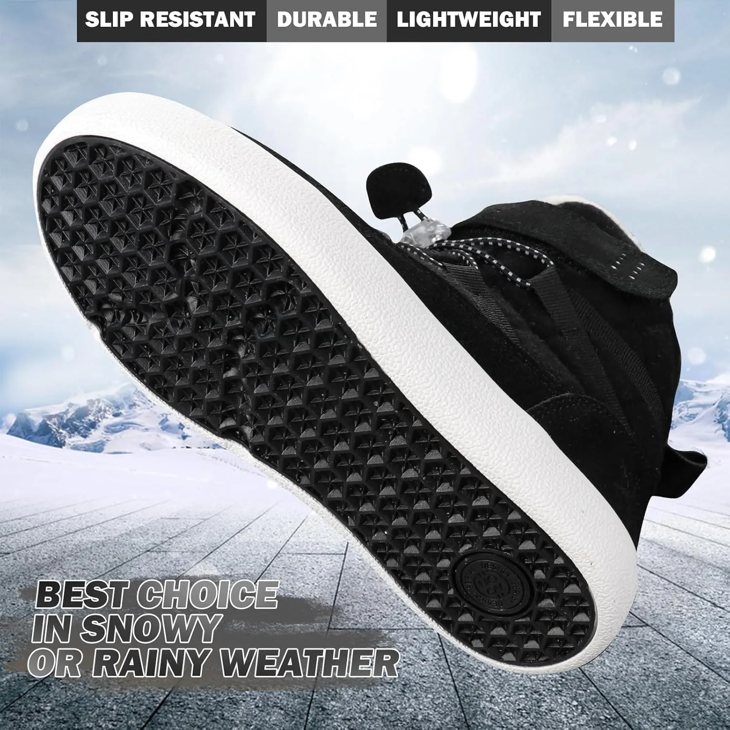 Boys Snow Boots Boys Winter Boots for Kids Waterproof Winter Snow Boots for Boys Warm Fur Lined Slip Resistant Outdoor (Toddler/Little Boys)