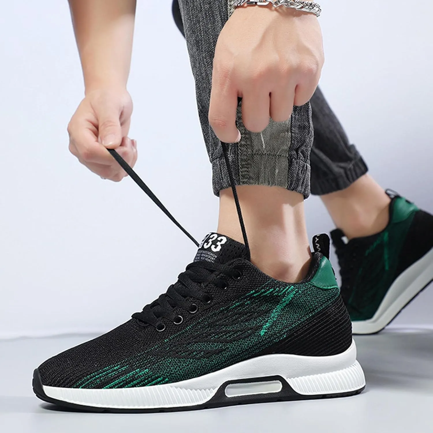 Couple Men's Elevator Shoes Men's Casual Mesh Trainers Lightweight Breathable Lace Up Sports Shoes with Hidden Lift Heel for Men 10 Cm Mens Club C 85 Fashion Sneaker