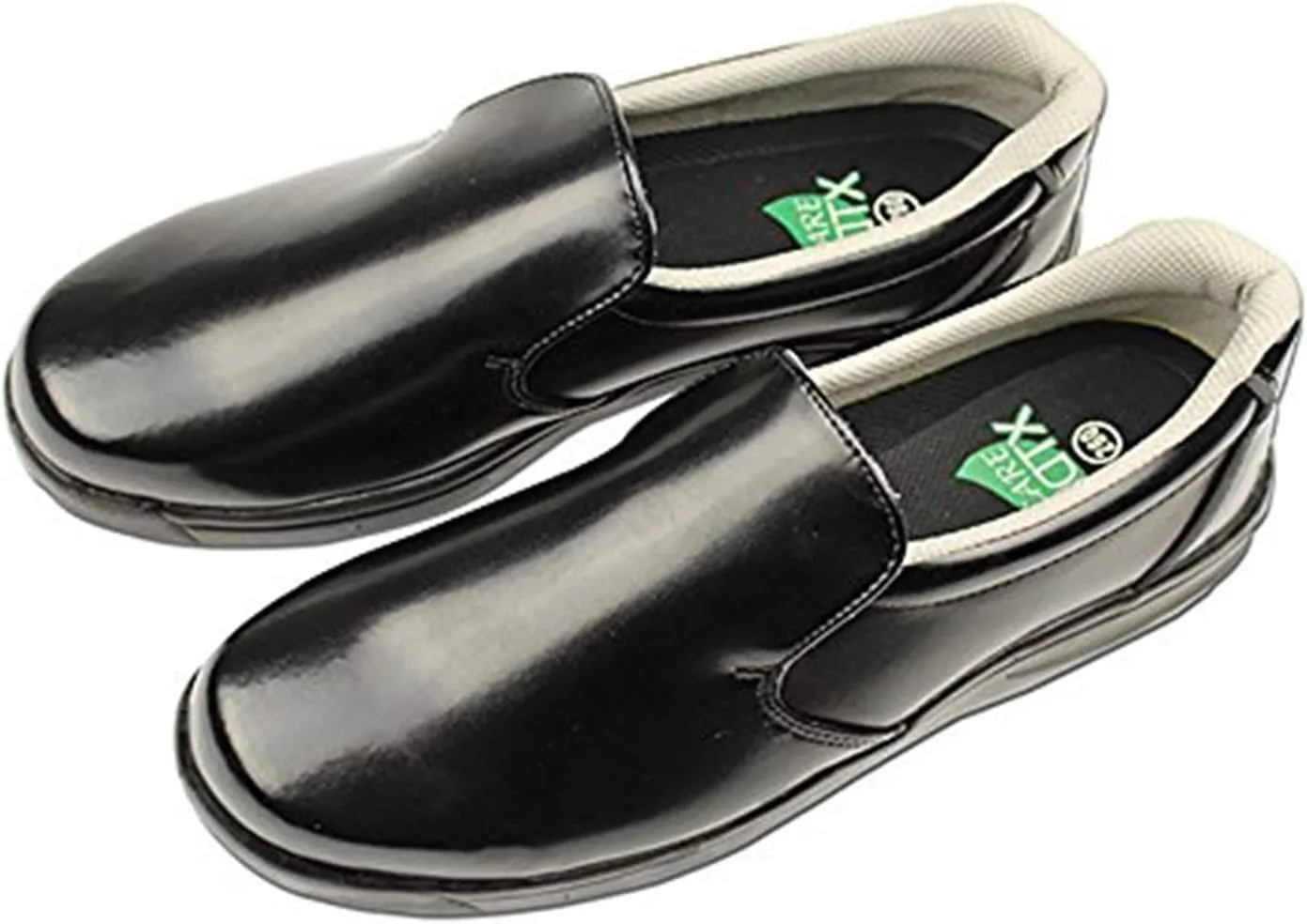 DDTX Slip Oil Resistant Slip-on Mens Work Shoes Black/White
