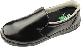 DDTX Slip Oil Resistant Slip-on Mens Work Shoes Black/White