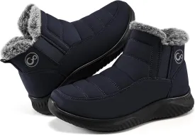 Ecetana Womens Snow Boots Winter Shoes: Ankle Booties Warm Fur Lined Waterproof Non-Slip Boots for Women
