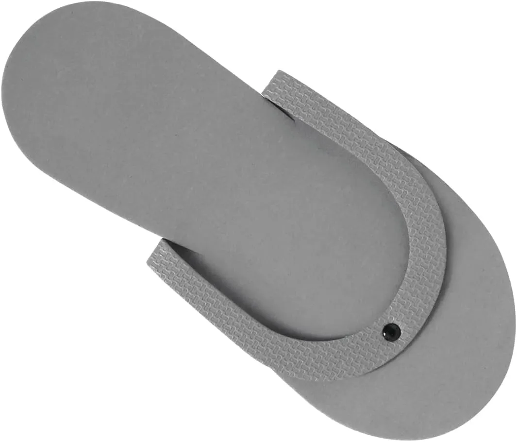 ForPro Professional Collection Comfy Pedi Slippers, Disposable Foam Pedicure Slippers for Nail Salons and Spas, Individually-Wrapped, 12-Pair