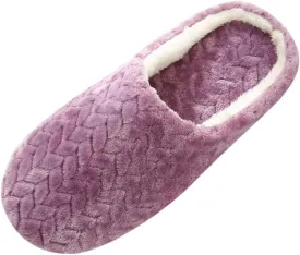 Gibobby Fuzzy Slippers fpr Women Comfy Fleece House Slippers with Memory Foam Slip-on House Shoes for Indoor Outdoor