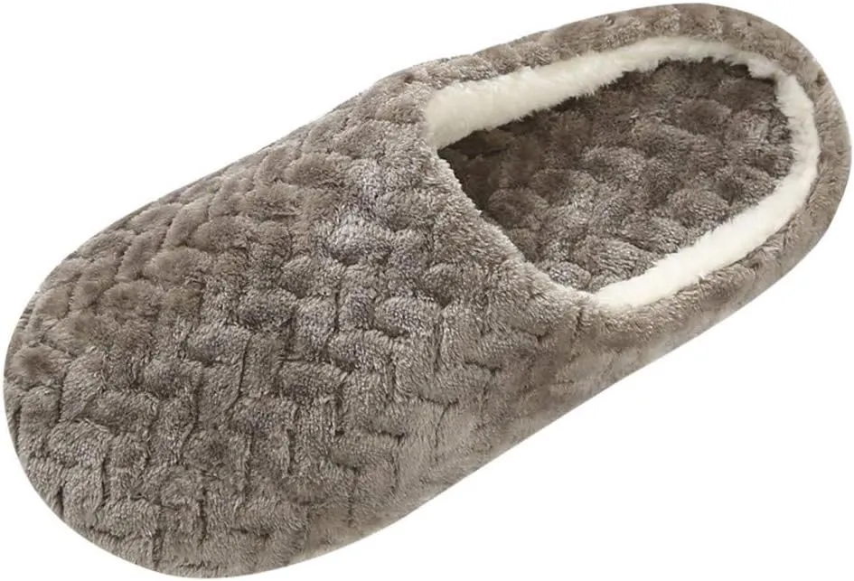 Gibobby Fuzzy Slippers fpr Women Comfy Fleece House Slippers with Memory Foam Slip-on House Shoes for Indoor Outdoor