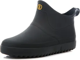 jessie Men Rain Boots Outdoor Slip On Waterproof Non-Slip Rubber Ankle Boots Rain Booties