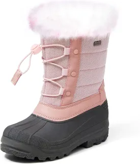 K KomForme Boys & Girls Snow Boots Insulated Fur Lined Warm Anti-Slip Waterproof Winter Boot (Toddler/Little Kid/Big Kid)