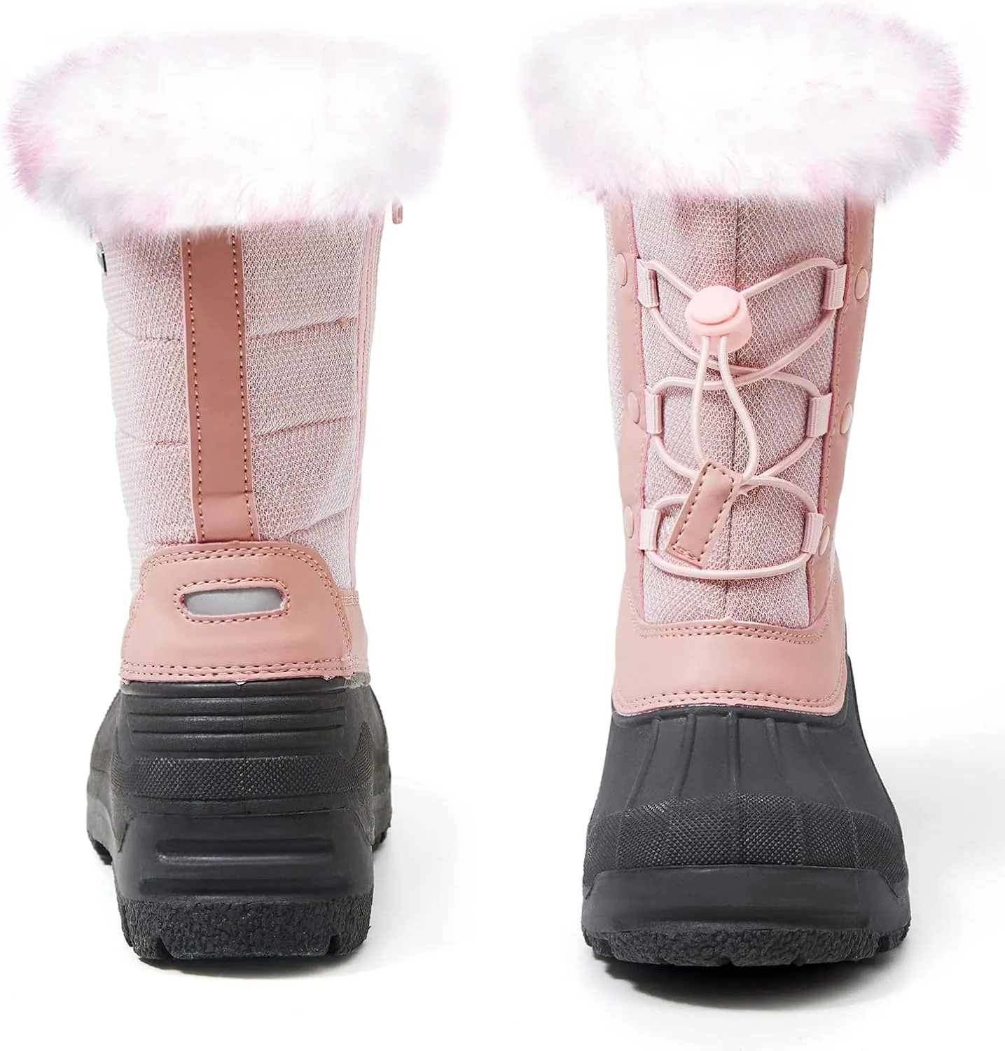 K KomForme Boys & Girls Snow Boots Insulated Fur Lined Warm Anti-Slip Waterproof Winter Boot (Toddler/Little Kid/Big Kid)