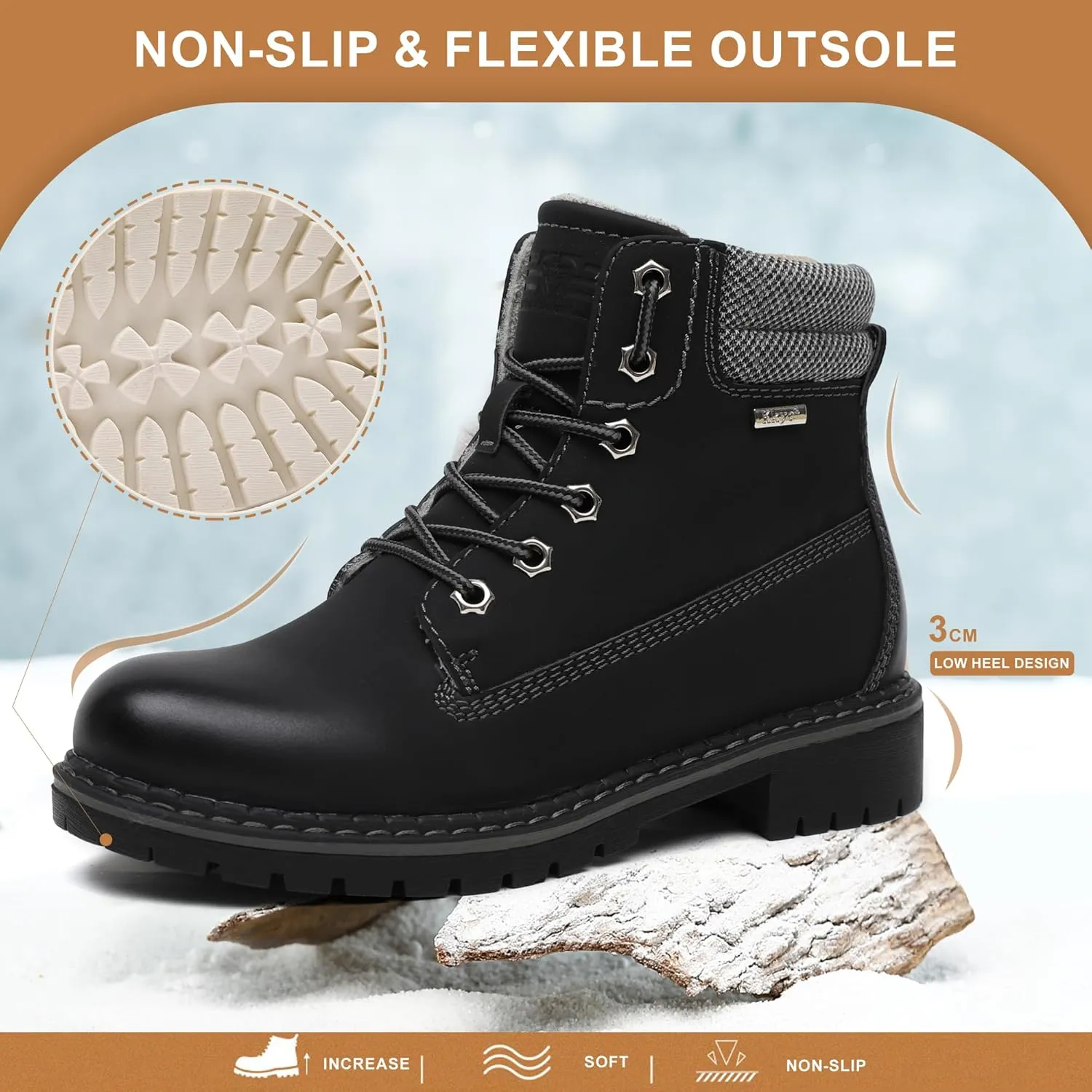 Kkyc Womens Hiking Boots Outdoor Non Slip Casual Boot