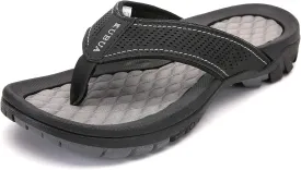 KUBUA Men's Beach Flip-Flops Water Sandals Outdoor Athletic Thong Sandal Slippers