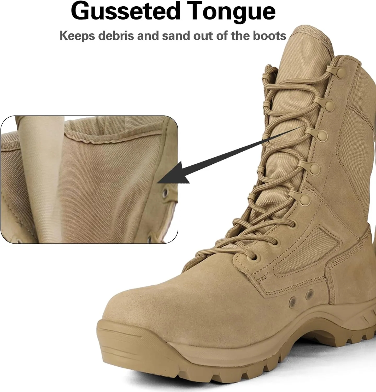 Lightweight Tactical Military Boots for Men Breathable Army Combat Police Boots for Work Motorcycle