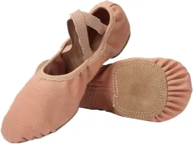 Linodes Dance Shoes for Girls Stretch Canvas Split Sole for Women