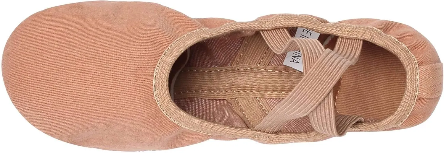 Linodes Dance Shoes for Girls Stretch Canvas Split Sole for Women