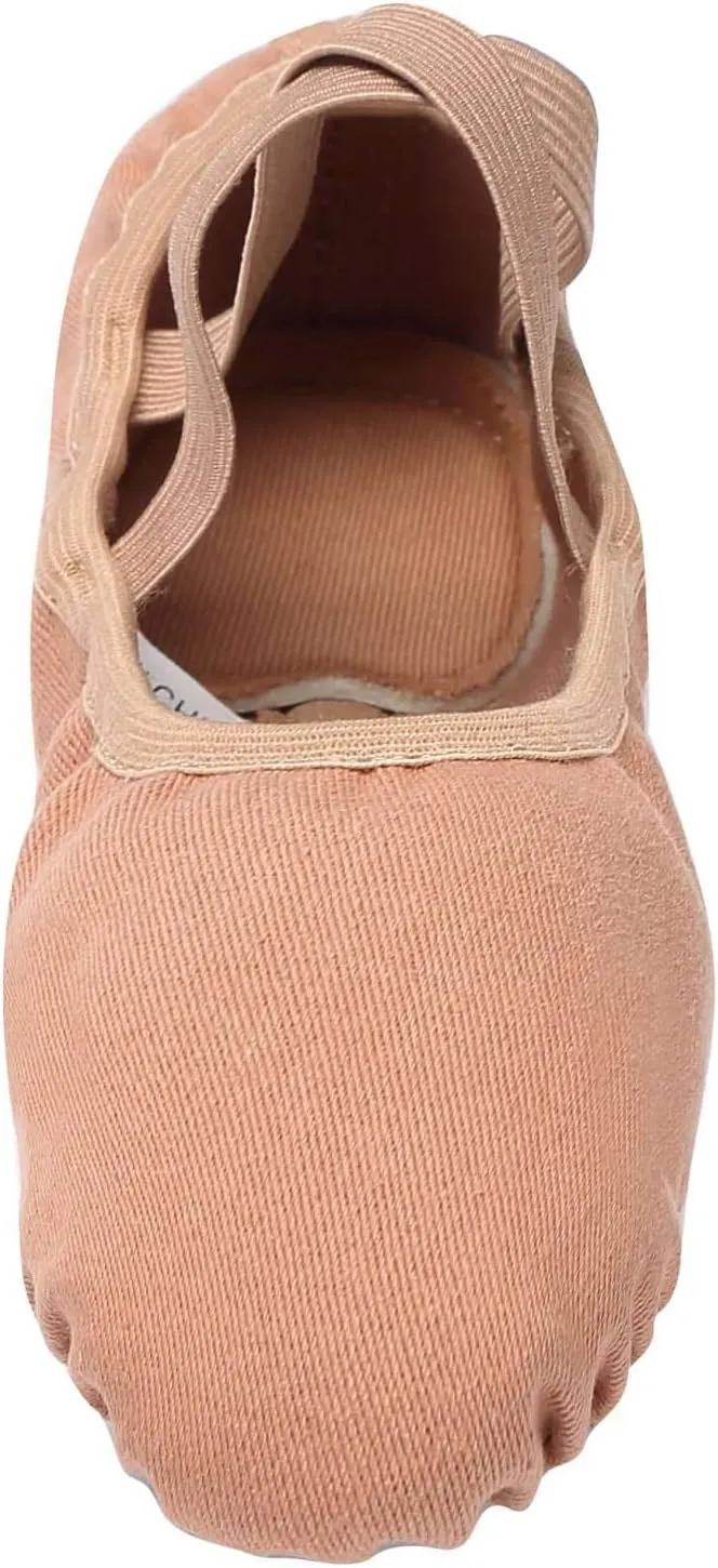 Linodes Dance Shoes for Girls Stretch Canvas Split Sole for Women