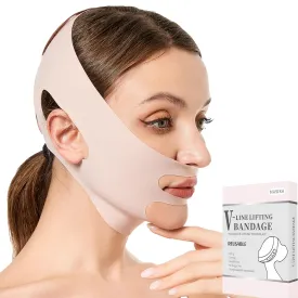 MASIKA Chin Strap for SleepingV-Line Mask,V-Line Lifting ChinstrapJaw Exerciser, Reusable Face Strap.Jaw Strap,Jawline Shaper,Double chin strapChin lifting strapFace lifting strapPink,M