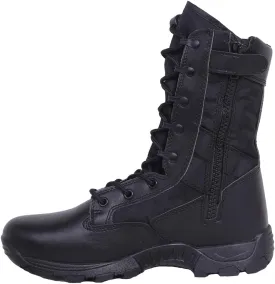Mens 8 inch Tactical Military Combat Swat Desert Boots Hiking BootsTrekking Backpacking Outdoor Work Boots with Zipper