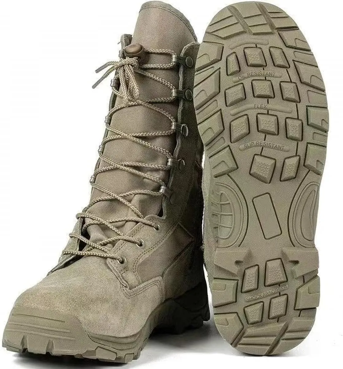 Mens 8 inch Tactical Military Combat Swat Desert Boots Hiking BootsTrekking Backpacking Outdoor Work Boots with Zipper
