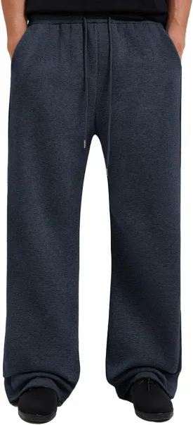 Men's Baggy Sweatpants Wide Leg Lounge Sweat Pants with Pockets