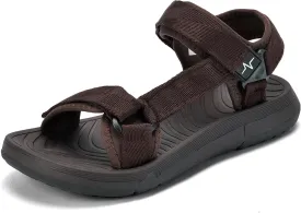 Mens Hiking Sandals with Arch Support - Cushion Sport Athletic Walking Sandles Outdoor Summer Comfortable Casual Waterproof Beach Water Sandal for Wide Feet