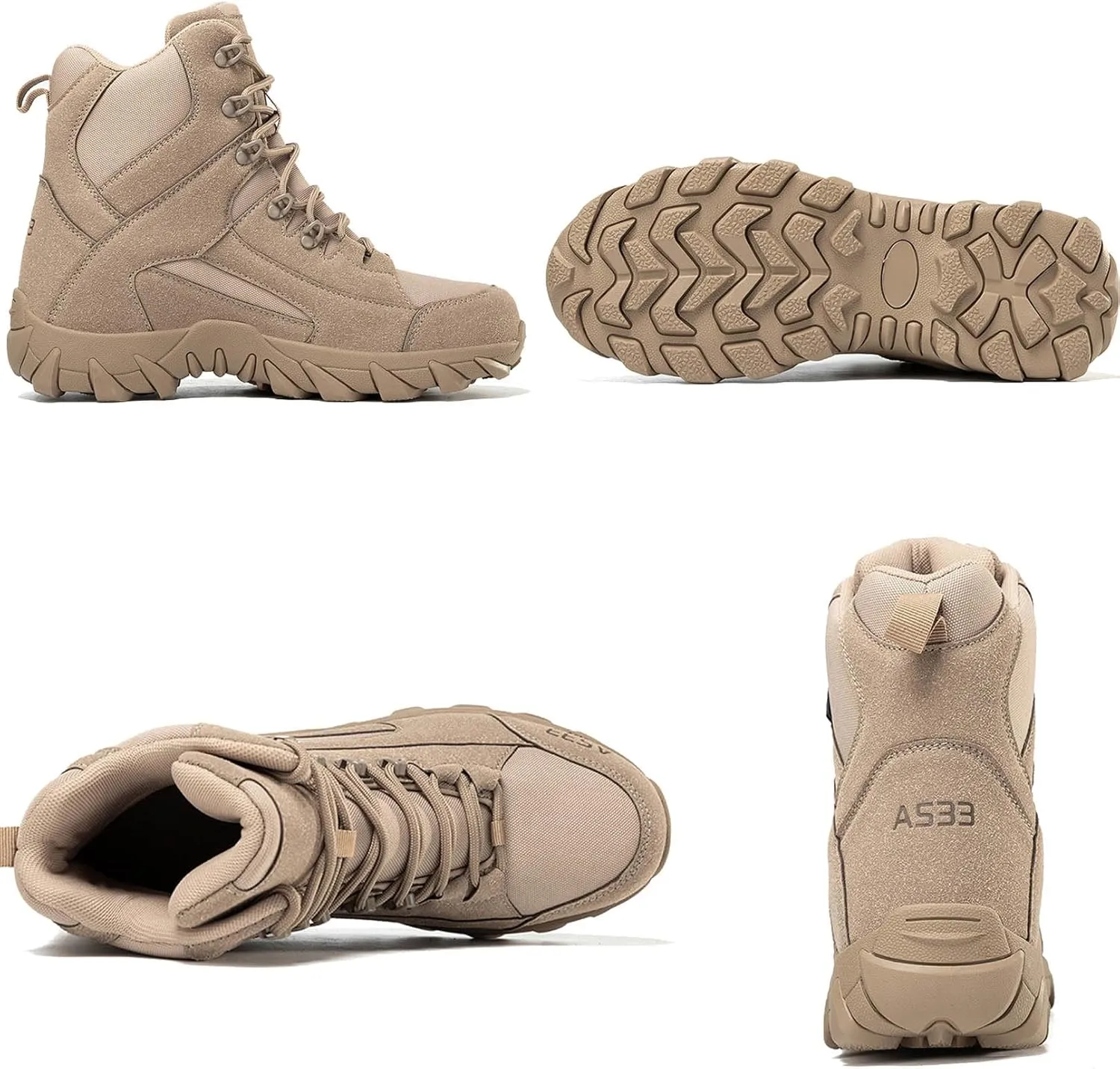 Men's Military Hiking Boots 6 Inches Work Boots Desert Boots lightweight Tactical Combat Boots