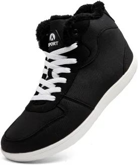 Men's Snow Ankle Boots - Fur Lined Winter Warm Anti-Slip Water Resistant Booties - Outdoor Walking Boots 6.5-11.5US