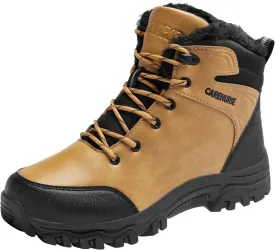 Mens Snow Boots Winter Warm Fur Lined Shoes Non-Slip Insulated Hiking Boot