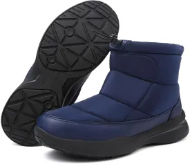 Men's Winter Snow Boots Warm Fur Lined Waterproof Anti Slip Warm Boots Outdoor Walking Boots Comfortable and Lightweight Ankle Boots for Men