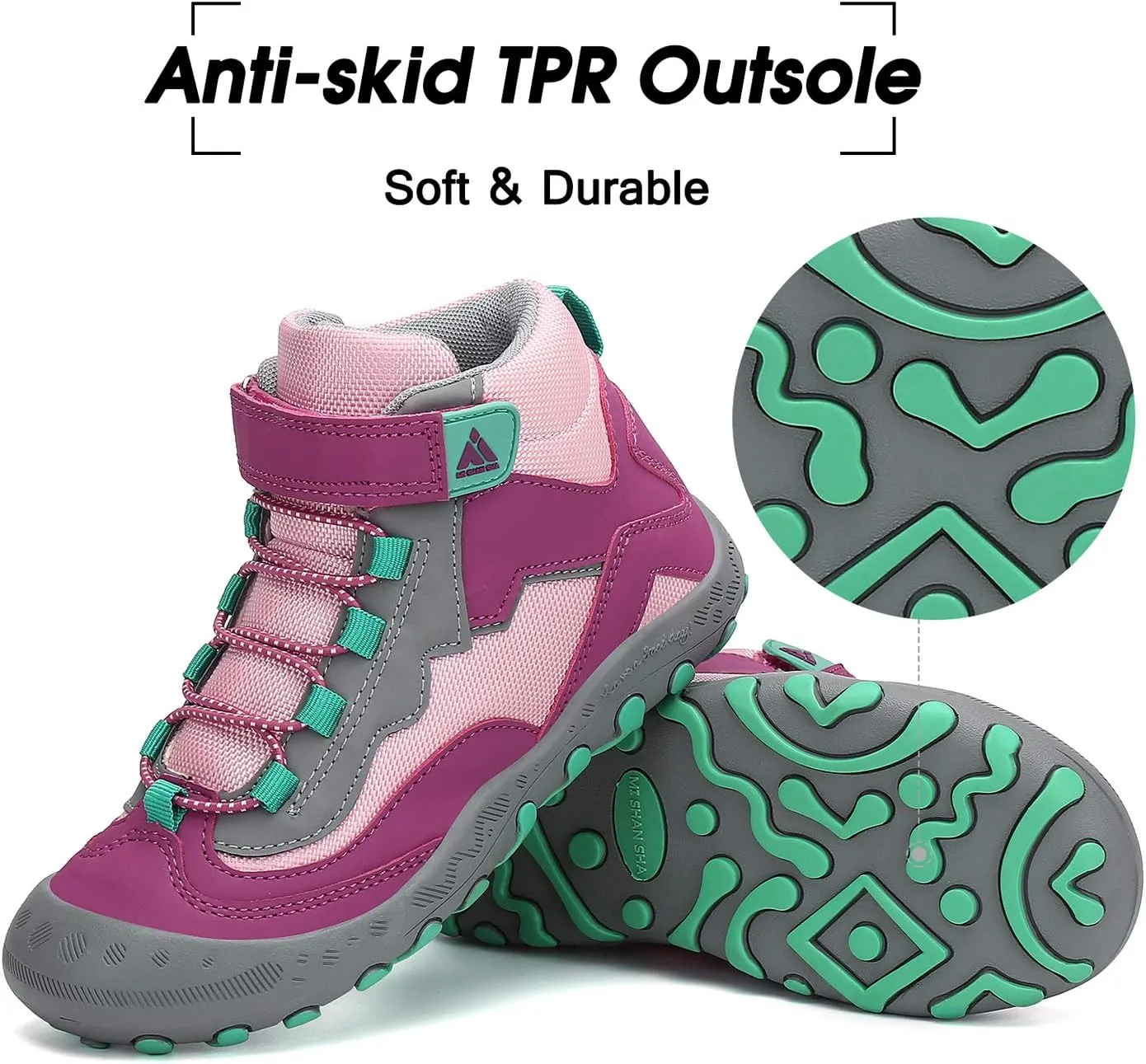 Mishansha Kids Hiking Boots Toddler Girls Boys Hiking Shoes Water-Resistant Anti-Collision Non-Slip Athletic Outdoor Trekking Boots