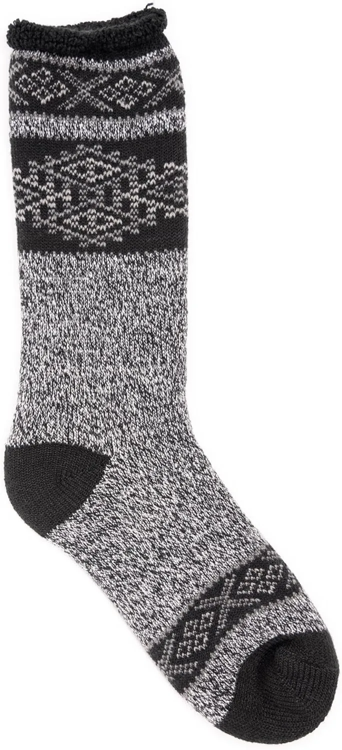 MUK LUKS Men's 1pk Heat Retainer Sock
