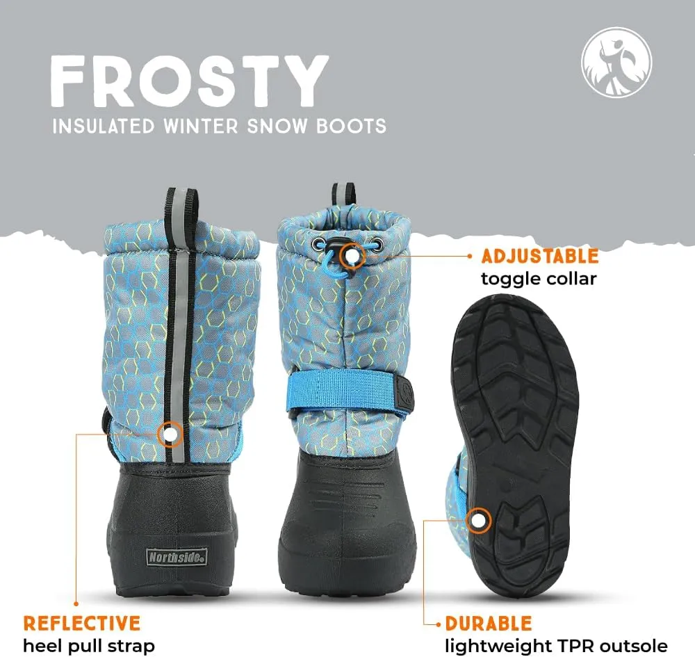 Northside Frosty Insulated Winter Snow Boots for Girls and Boys with Rugged, Water Resistant Nylon Upper, Quick-Drying Lining, Removable EVA Insole, and Durable TPR Outsole