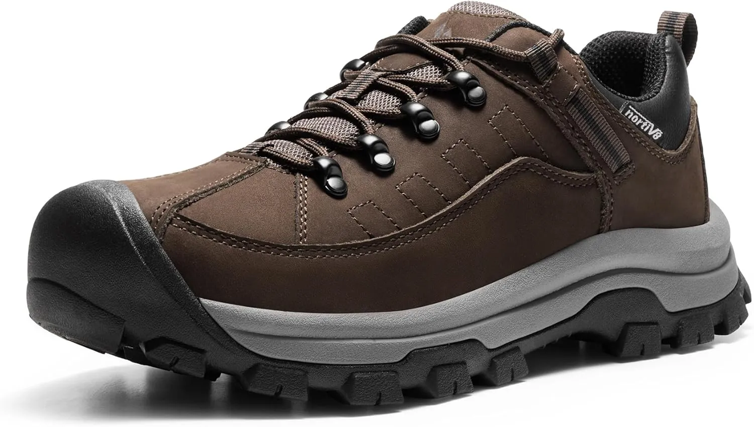 NORTIV 8 Men's Waterproof Hiking Shoes Non-Slip Trekking Trail Shoes Lightweight Durable Outdoor Work Shoes Bluff