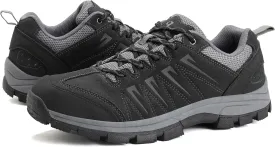 OL OUTJET LEGEND Men's Waterproof Hiking Shoes Leather Comfortable Lightweight Anti-Slip Outdoor Walking Work Sneakers