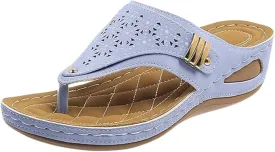 Orthopedic Sandals for Women,2025 Arch Support Wedge Casual Comfortable Orthopedic Flat Open Toe Platform Non-Slip Summer Beach Sandals Dress Shoes