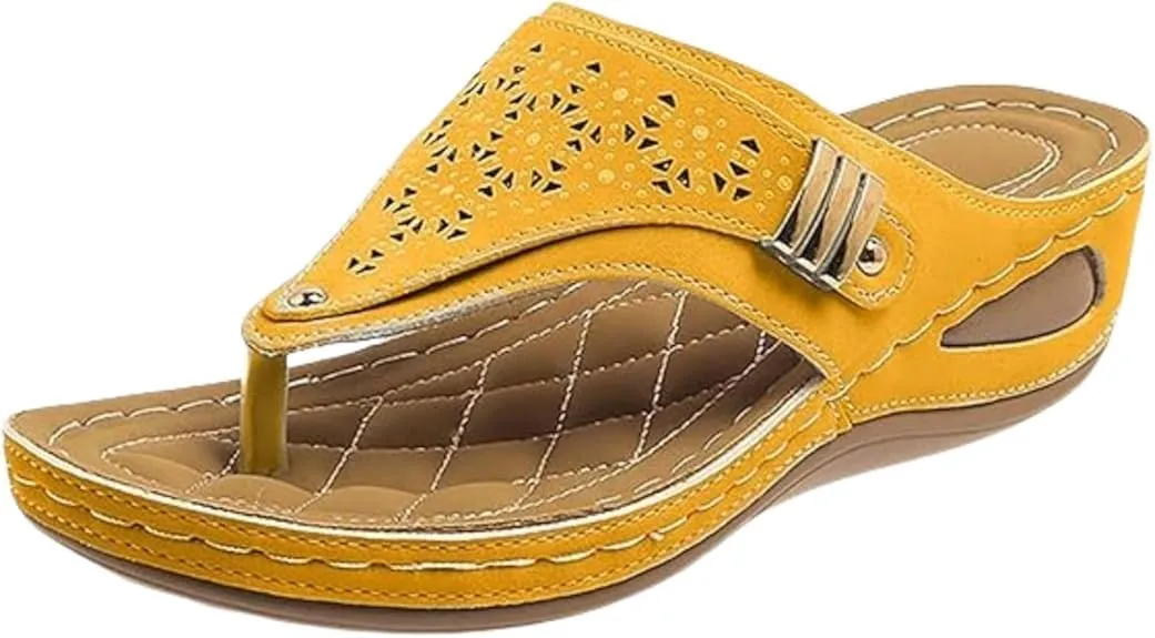 Orthopedic Sandals for Women,2025 Arch Support Wedge Casual Comfortable Orthopedic Flat Open Toe Platform Non-Slip Summer Beach Sandals Dress Shoes