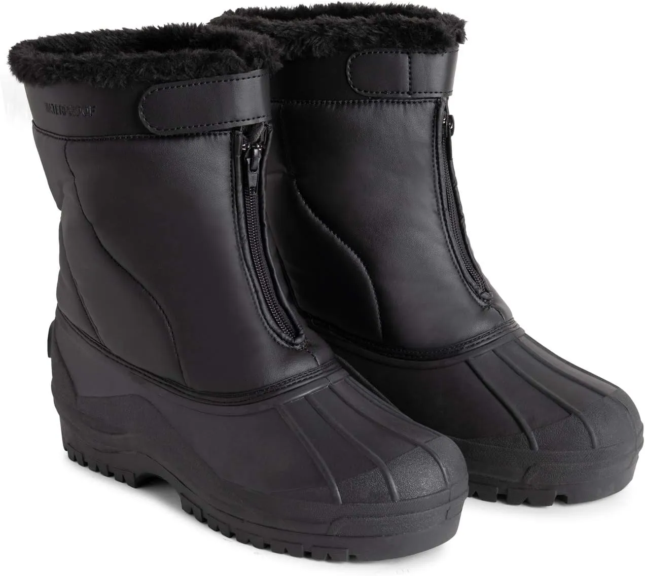 POLAR Mens Muck Nylon Strap Lace Up Duck Snow Winter Flat Rain Outdoor Boots