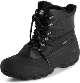 POLAR Mens Waterproof Outsole Deep Tread Fully Faux Fur Lined Winter Durable Snow Boots