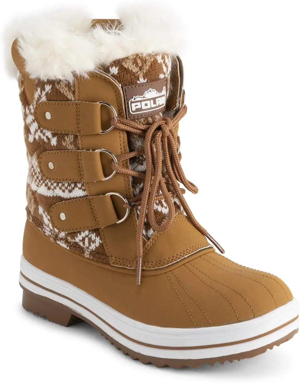 Polar Products Womens Snow Boot Quilted Short Winter Snow Rain Warm Waterproof Boots
