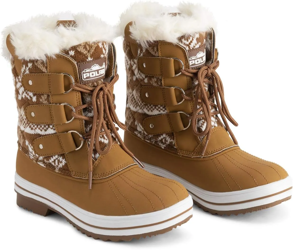 Polar Products Womens Snow Boot Quilted Short Winter Snow Rain Warm Waterproof Boots