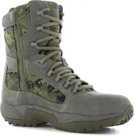 Reebok Work Men's Rb8995 Rapid Response Rb Safety Toe 8" Stealth Boot with Side Zipper Sage Green Military & Tactical