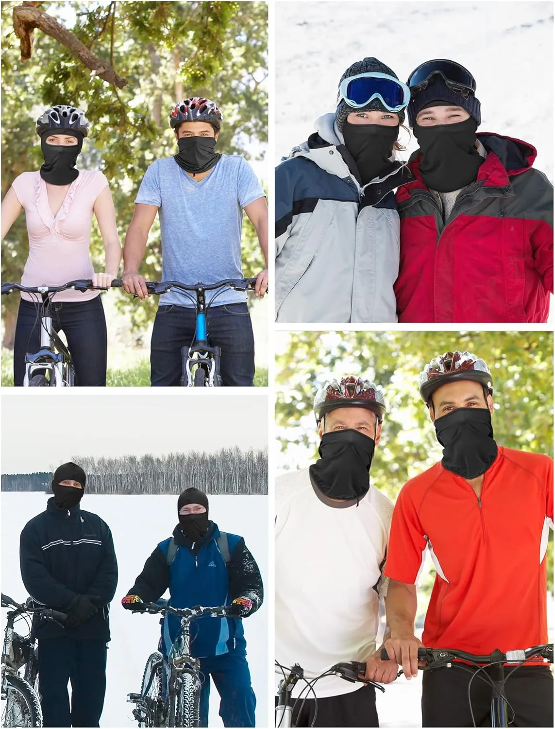 SATINIOR 9 Pcs Ski Mask for Men Full Face Cover UV Sun Protection Cooling Balaclava Neck Gaiter Clothing Scarf Bandana